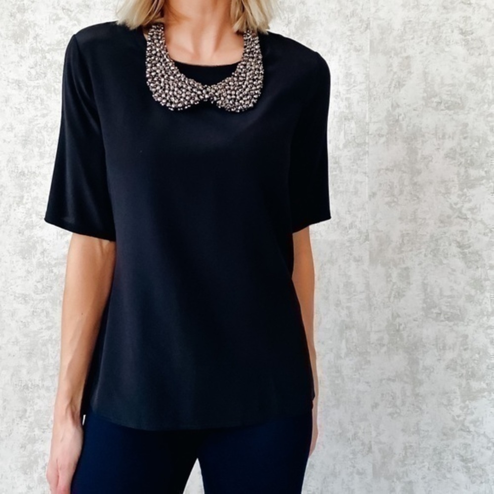 Vince Silk Short Sleeve Top